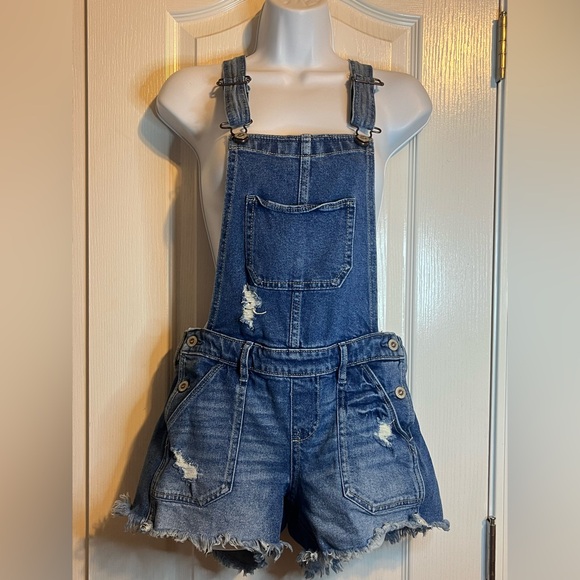 Hollister Denim - Hollister Boyfriend Short Overalls - Vintage Stretch (Size XS) 👖✨